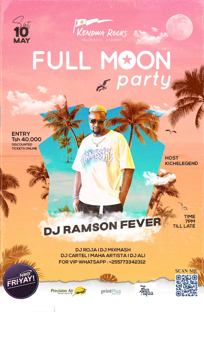 ramsonwoiso's tweet photo. This Saturday it's going down again at Kendwa Rocks Zanzibar !

Full Moon Party ,the biggest beach party in Africa!

Sir Vibes 🔥 🔥 
#fullmoon #Party #beachparty #zanzibar #kendwarocks https://t.co/z9MQEUxxmL