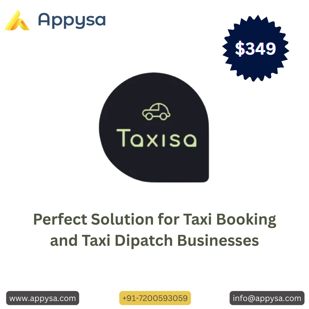 appysaa's tweet image. 🚕 Limited Time Deal!
Get Taxisa — your all-in-one taxi dispatch solution — for only $349 (was $499)!
Act fast! 👉appysa.com/taxi-booking-s…
Whatsapp +91-7200593059
#TaxiApp #DispatchSoftware #TaxiStartup #AppDeal #Appysa #BusinessGrowth #LimitedOffer #FleetManagement #USA #UAE #UK