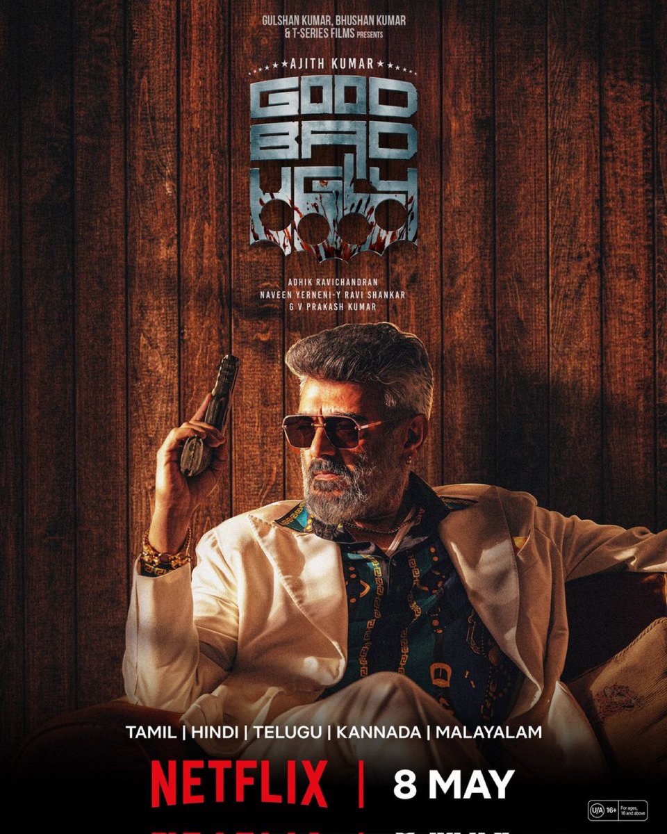 Watch #AK 's ATBB #GoodBadUgly on <a href="/netflix/">Netflix</a>  in Tamil, Hindi, Telugu, Kannada and Malayalam

#GoodBadUglyOnNetflix
