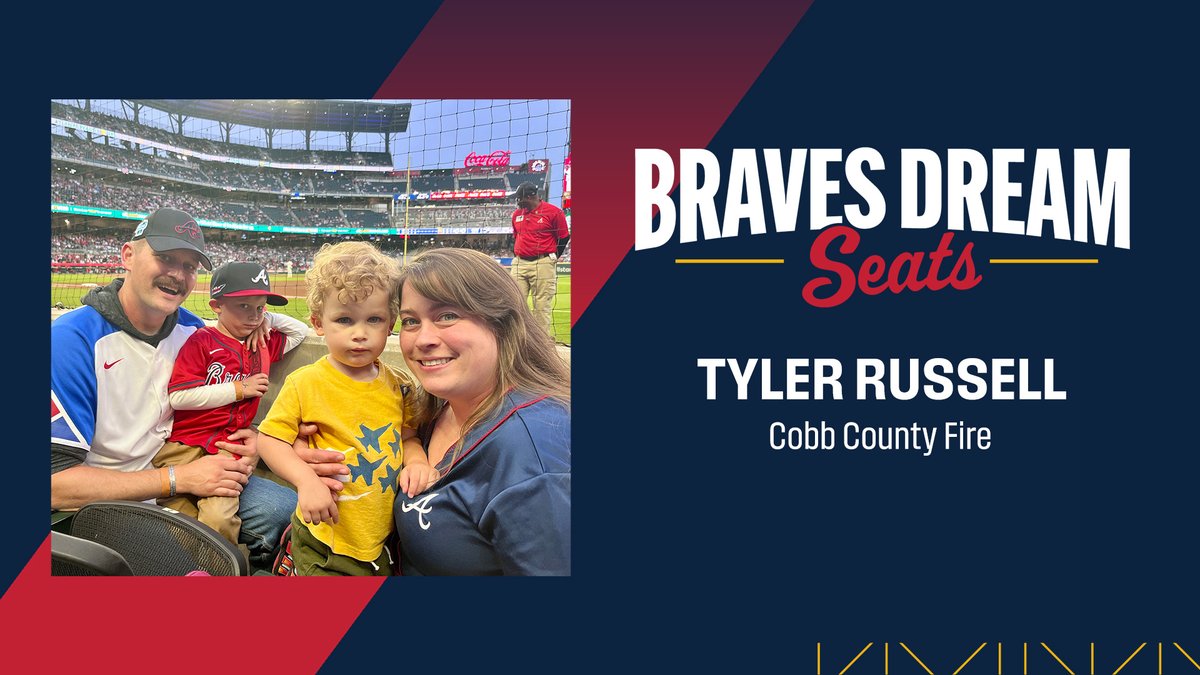 Atlanta Braves Foundation (@bravesfdn) on Twitter photo We were thrilled to host Tyler Russell in the Braves Dream Seats tonight in appreciation for his service to <a href="/cobbcountyfire/">Cobb County Fire & Emergency Services</a>! We were thrilled to host Tyler Russell in the Braves Dream Seats tonight in appreciation for his service to <a href="/cobbcountyfire/">Cobb County Fire & Emergency Services</a>!
