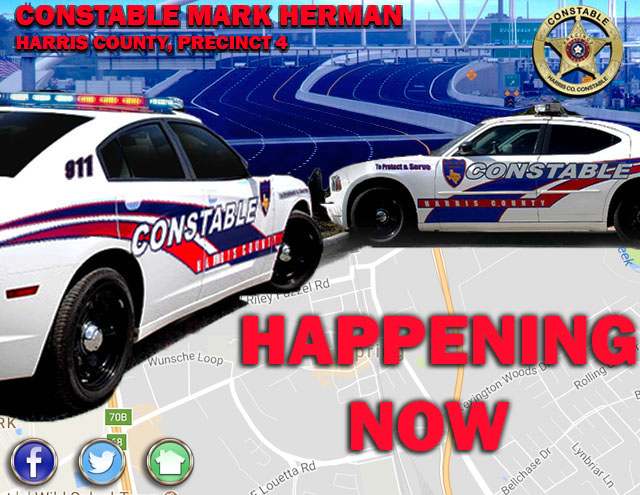 Deputy Constables have a Suspect in custody for Warrants at 6300 FM 1960 RD E. Follow us at Facebook.com/Precinct4 and Download our new mobile app “C4 NOW” to receive live feeds on crime, arrests, safety tips, traffic accidents and road conditions in your area.