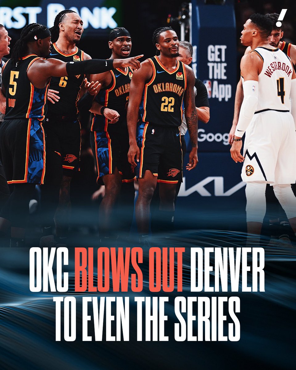 Thunder make a STATEMENT with the 43-point Game 2 win over the Nuggets 😮‍💨