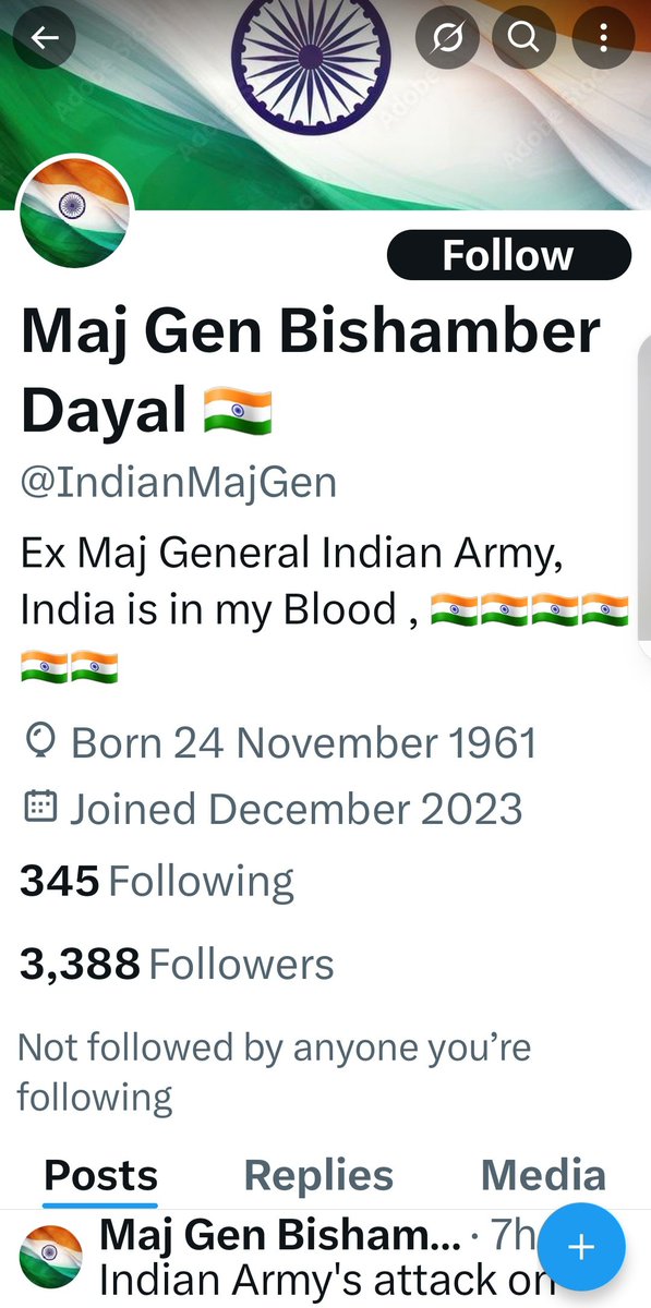 This is a fake account created on my name to spread lies and misinformation. Kindly take note  <a href="/MIB_India/">Ministry of Information and Broadcasting</a> <a href="/adgpi/">ADG PI - INDIAN ARMY</a> <a href="/X/">X</a>
Please report @IndianMajGen
