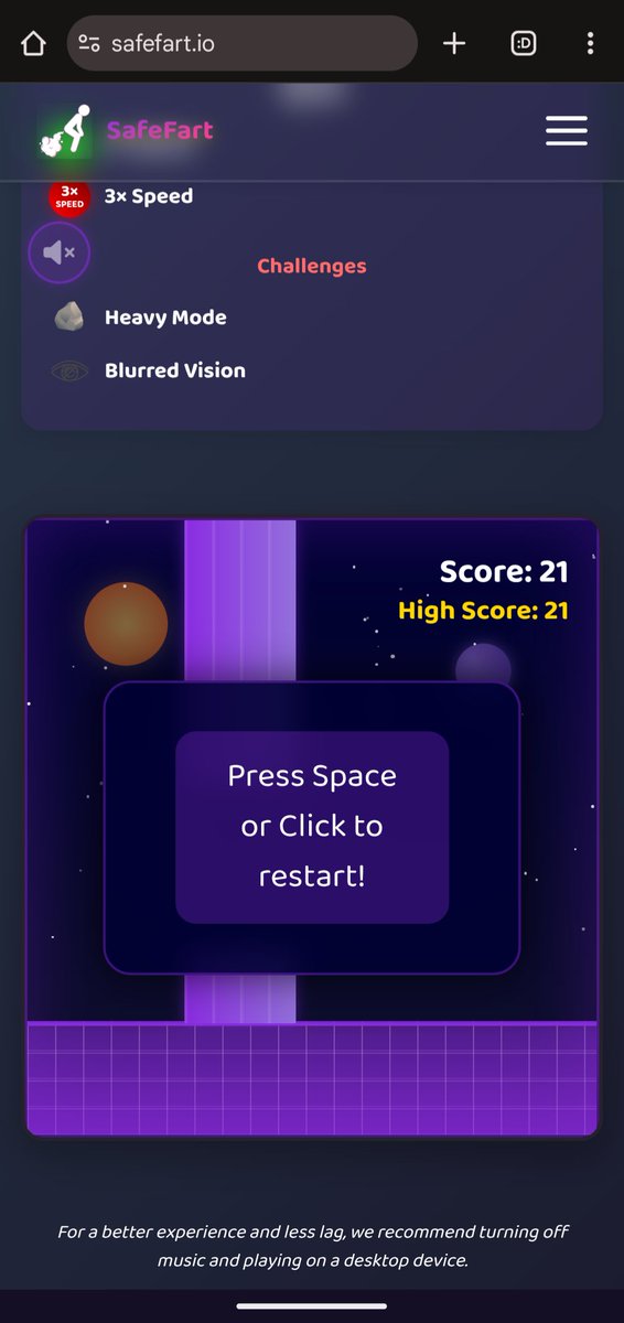 solwestmeme's tweet photo. @10xlegend What's your high score so far? Mine is 21 👀

Oh and how much #SAFEFART do you have LOL cause this dip is what you want on a launch ✨

#solana #memecoins #pumpfun #fartcoin #solanamemecoins #fartjoke #sui #trench #degen https://t.co/qRrmUHuRSh