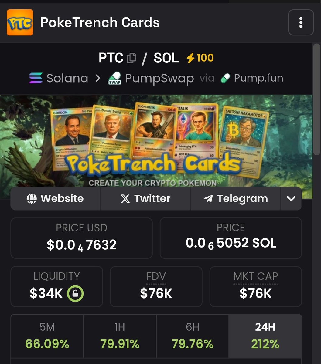 $PTC CTO community is bullish! Join our CTO journey!

Try our tech and start creating your own Pokemon themed cards now! poketrenchcards.com