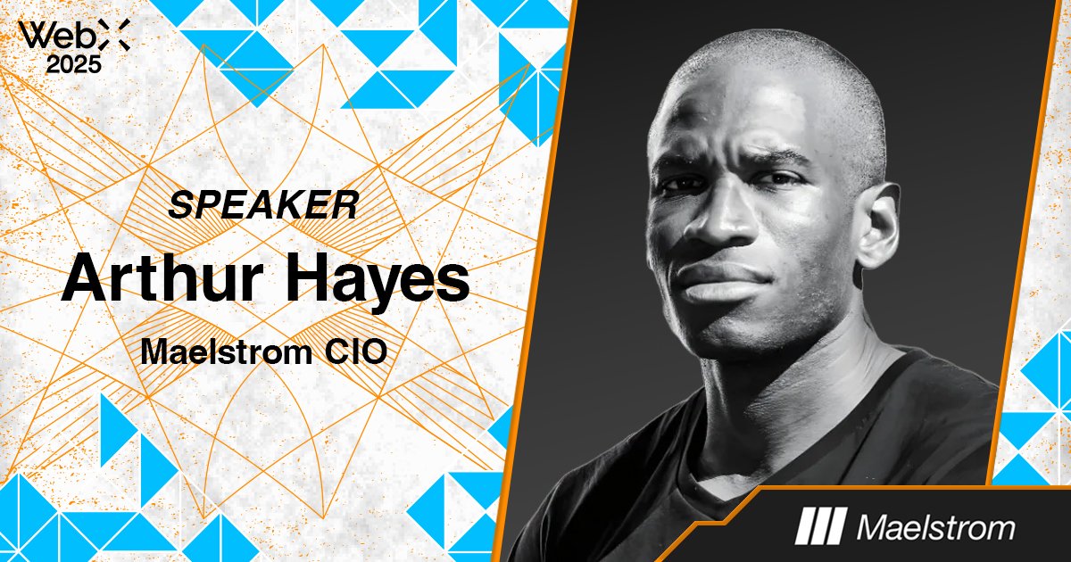 WebX 2025 (Aug 25-26) (@webx_asia) on Twitter photo Meet <a href="/CryptoHayes/">Arthur Hayes</a>, CIO of Maelstrom, at #WebX2025 on August 25-26, 2025.
Arthur Hayes, also the co-founder of BitMEX, is a leading figure in the cryptocurrency and digital asset space, with deep expertise in trading, blockchain, and decentralized finance (DeFi). His insights Meet <a href="/CryptoHayes/">Arthur Hayes</a>, CIO of Maelstrom, at #WebX2025 on August 25-26, 2025.
Arthur Hayes, also the co-founder of BitMEX, is a leading figure in the cryptocurrency and digital asset space, with deep expertise in trading, blockchain, and decentralized finance (DeFi). His insights