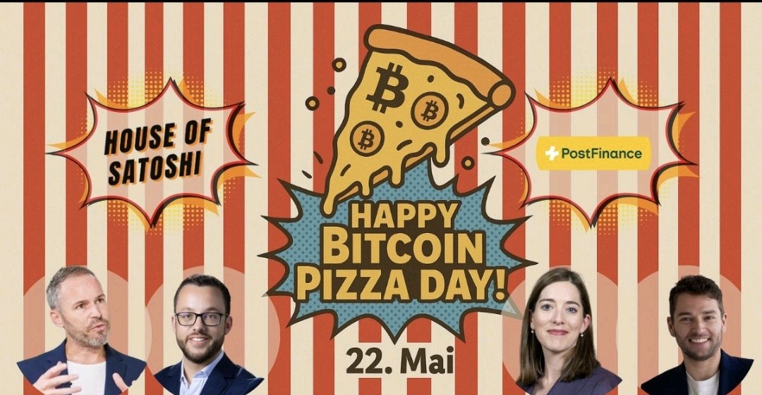 Der #Bitcoin Pizza Day 🍕 steht vor der Tür! <a href="/house_satoshi/">House of Satoshi 🇨🇭</a> &amp; <a href="/PostFinance/">PostFinance</a> spannen zusammen zum Live Podcast im Kino Frame in Zürich 🍿.

Spannendes Line-up. Spannende Themen 👇🏻
house-of-satoshi.ch/veranstaltunge…