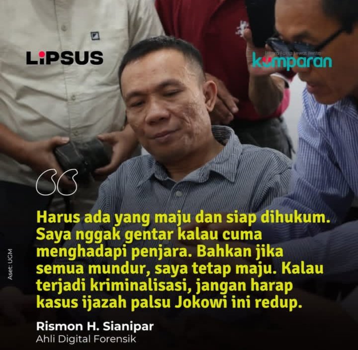 Menyala Bang <a href="/SianiparRismon/">Rismon Hasiholan Sianipar</a> 
Tetap semangat!