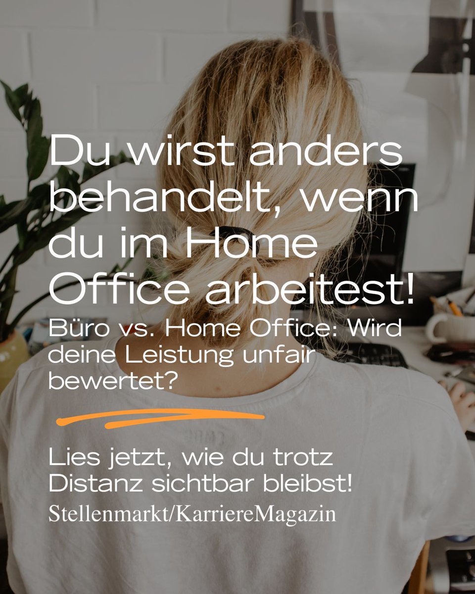 stellenangebote's tweet image. 🏠 vs. 🏢 Büro vs. Homeoffice: Wird deine Leistung unfair bewertet? 🤔

Proximity Bias kann deine Karriere beeinflussen – ohne dass du es merkst! Erfahre, wie du trotz Homeoffice sichtbar bleibst. Mehr dazu im Artikel 
👉 stellenmarkt.de/karrieremagazi…

#ProximityBias #Homeoffice