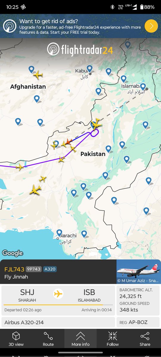 dgguhan7's tweet photo. What's happening in pakistan all flights to #Islamabad #lahore is reroute to different airflieds https://t.co/NnQ3MWF0AV