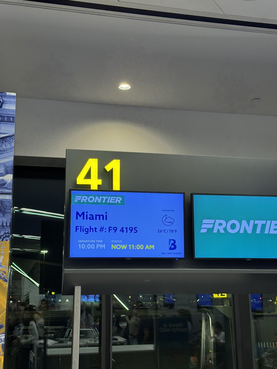 grkmgrr's tweet photo. @unlimited_ls And just now they postponed our flight from LaGuardia to Miami for 13 hours!! They didn’t arrange accommodation or transportation. They only gave us $15 of meal vouchers as a joke. Never ever fly Frontier!! https://t.co/DGXTS6760H