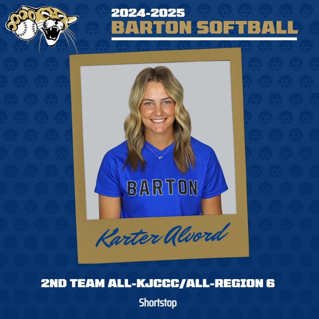 Softball All-KJCCC/Region 6 Awards

Congratulations to shortstop Karter Alvord - 2nd Team

Alvord hit .418, 10 HR's, (1) 3B, (12) 2B's, 62 RBI's (6th most in single season), 16 BB's
#GoBarton #GoCougs #KJCCC