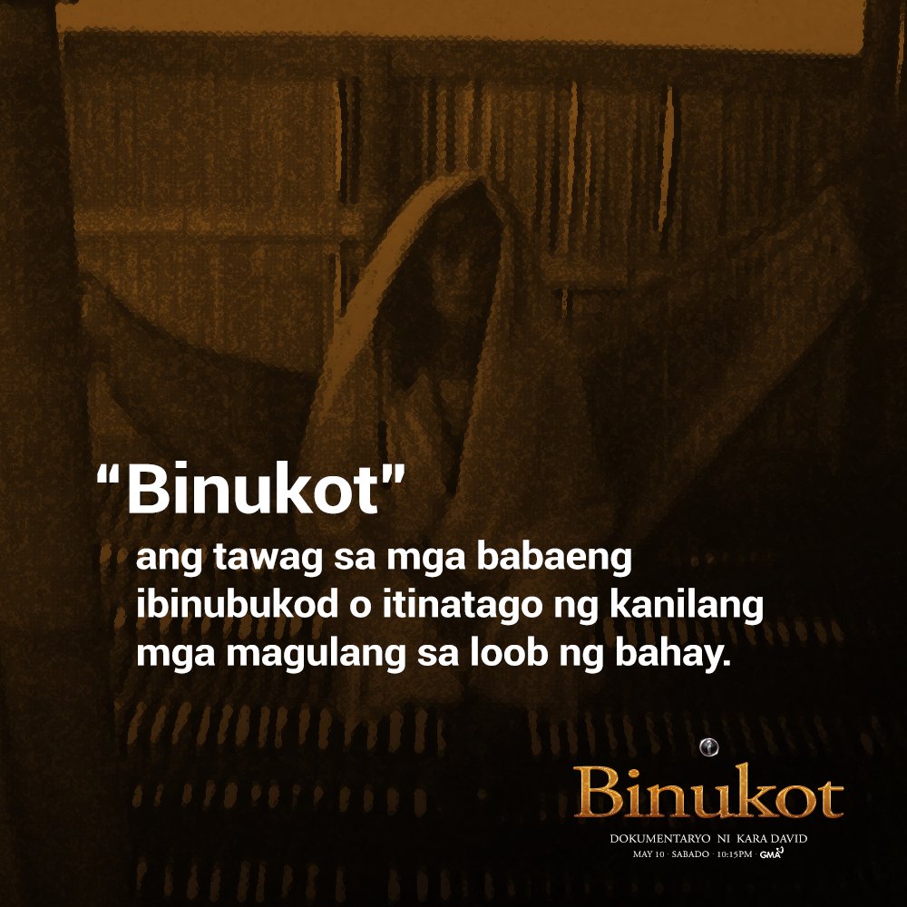 IWitnessGMA's tweet photo. Sino nga ba mga “Binukot”?
May mga nagpapatuloy pa rin ba ng nakagisnang tradisyon sa panahon ngayon?
Alamin sa pinakabagong dokumentaryo ni Kara David sa #IWitness na #Binukot ngayong Sabado, 10:15 PM sa GMA Network. https://t.co/64Wv54bPju