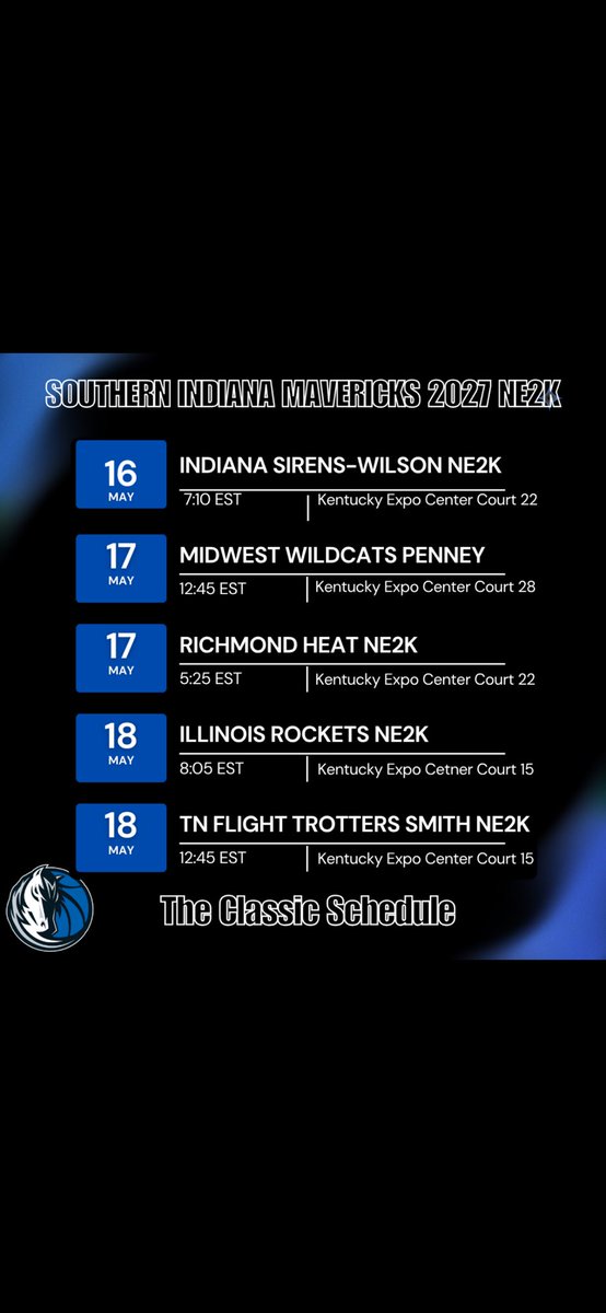 Layla Martin (@laylagmartin) on Twitter photo The Classic schedule in Louisville this weekend! Come check us out! <a href="/So_In_Mavs2027/">SouthernIndianaMavericks</a> <a href="/mlr15sw6/">Michael Robertson</a> <a href="/OCathLadyAces/">Lady Aces Basketball</a> The Classic schedule in Louisville this weekend! Come check us out! <a href="/So_In_Mavs2027/">SouthernIndianaMavericks</a> <a href="/mlr15sw6/">Michael Robertson</a> <a href="/OCathLadyAces/">Lady Aces Basketball</a>
