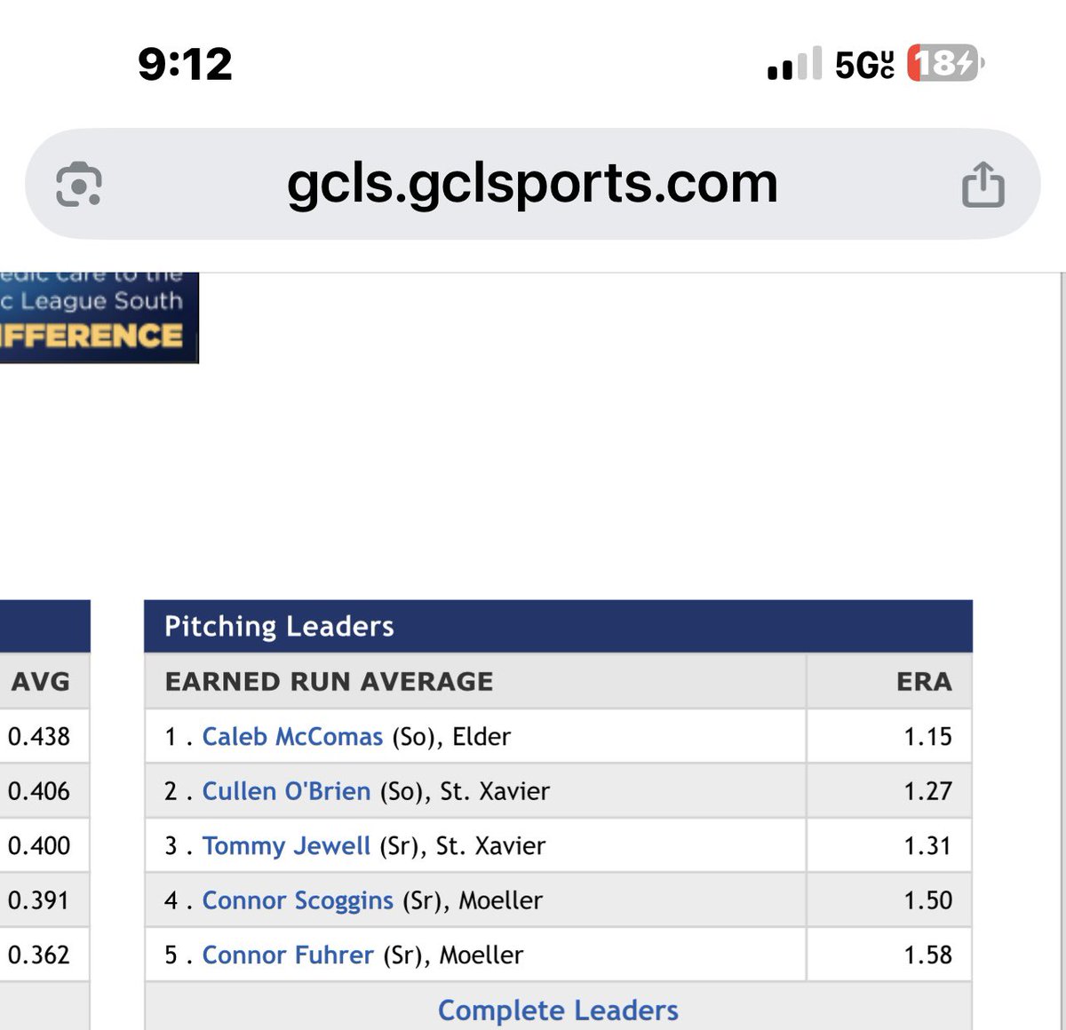 Wes Milburn (@coachwessmoke) on Twitter photo โ27 Legends National RHP/C <a href="/CalebMcComas24/">Caleb McComas</a> just continues to ROLL for <a href="/ElderBaseball/">Elder Baseball</a> on the mound. 4.1 innings of HIGH LEVEL stuff vs Lakota East to take over the ERA lead in the GCL from Legends teammate <a href="/CullenO_3/">Cullen</a>..these two guys are matching each other outing by outing..this โ27 Legends National RHP/C <a href="/CalebMcComas24/">Caleb McComas</a> just continues to ROLL for <a href="/ElderBaseball/">Elder Baseball</a> on the mound. 4.1 innings of HIGH LEVEL stuff vs Lakota East to take over the ERA lead in the GCL from Legends teammate <a href="/CullenO_3/">Cullen</a>..these two guys are matching each other outing by outing..this