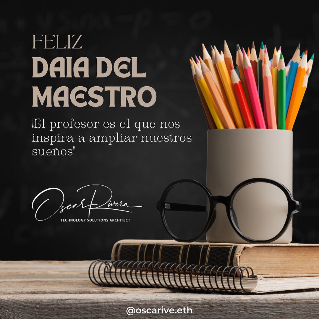 Hoy celebramos a quienes no solo enseñaron con palabras, sino que transformaron vidas con su ejemplo.

A esos maestros que nos inspiraron, que creyeron en nosotros cuando aún no sabíamos cómo hacerlo.
A los que nos regalaron sueños y nos mostraron caminos