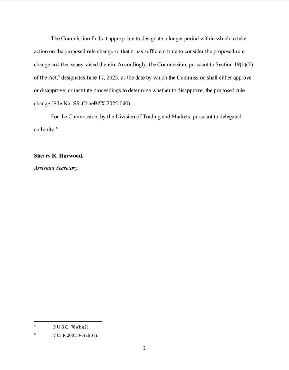 🚨BREAKING: The SEC is scheduled to make a decision on Thursday, June 17, 2025, regarding the approval or disapproval of Franklin Templeton Spot #XRP ETF!