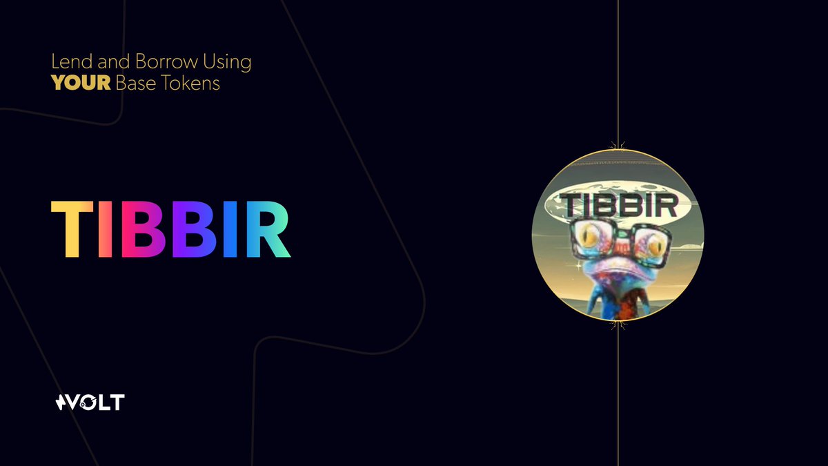 Now live for borrowing and lending on <a href="/base/">Base</a> : $tibbir by <a href="/ribbita2012/">ribbita</a>