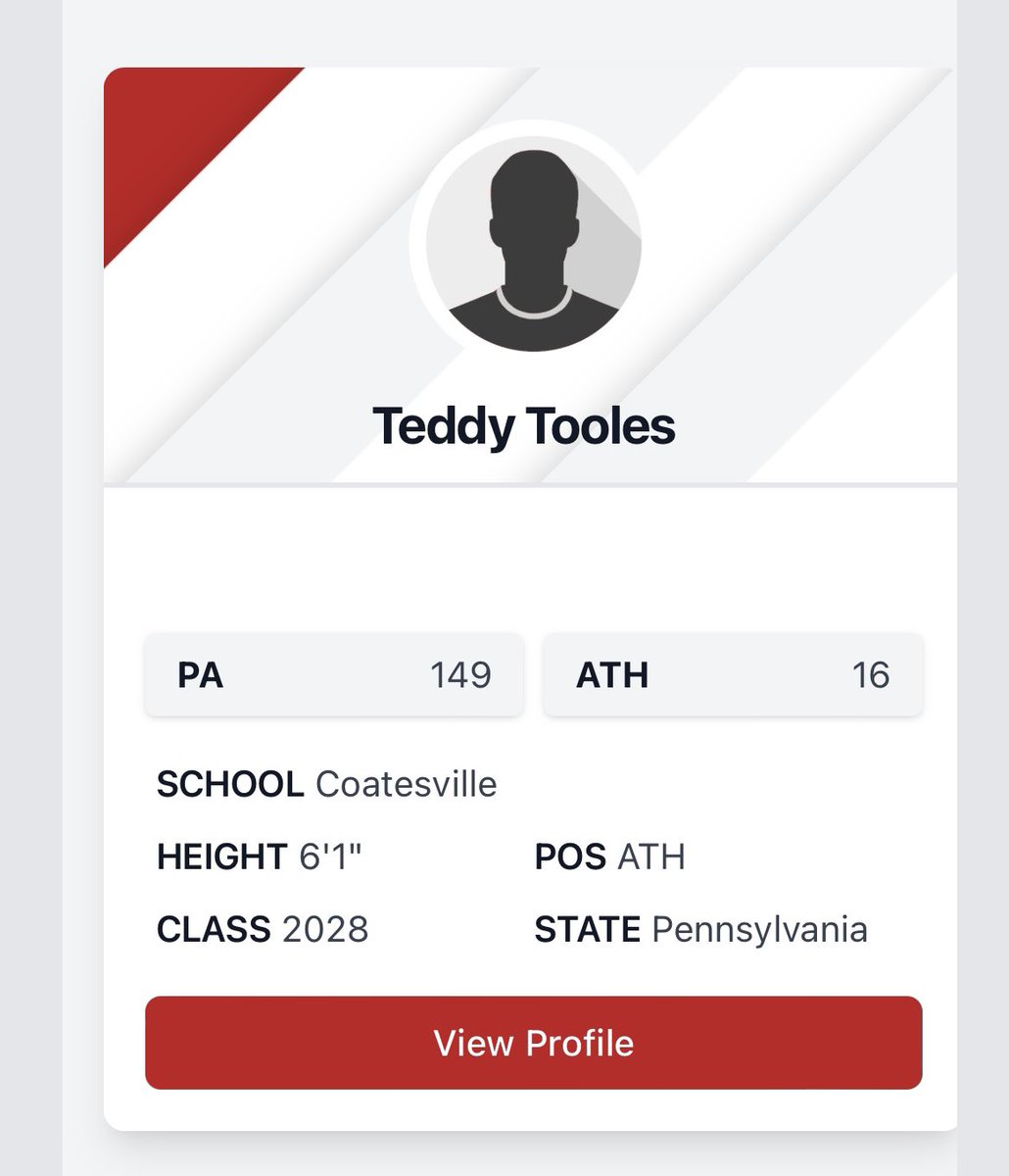 Teddy Tooles (@teddytooles8) on Twitter photo Ranked #149 in PA & #16 for ATH⭐️!Thanks <a href="/PRZVicCastillo/">VicCastilloPRZ</a> <a href="/coleplant_/">Cole</a> <a href="/PrepRedzonePA/">Prep Redzone Pennsylvania</a> for the ranking. I’m working! #watchmerise📈<a href="/Football_Cville/">COATESVILLE FOOTBALL</a> <a href="/PrepRedzoneNext/">Prep Redzone 𝙉𝙀𝙓𝙏 🏈</a> <a href="/PrepRedzone/">Prep Redzone 🏈</a> <a href="/Level82_7on7/">LEVEL82_7on7</a> <a href="/CoachVWilliams/">Vinny Williams</a> <a href="/MLoweT4/">Marlowe Tooles</a> <a href="/TorreySmithWR/">Torrey Smith</a> <a href="/RivalsFriedman/">Adam Friedman</a> <a href="/EdOBrienCFB/">EdOBrienCFB</a> <a href="/247Sports/">247Sports</a> <a href="/On3sports/">On3</a> Ranked #149 in PA & #16 for ATH⭐️!Thanks <a href="/PRZVicCastillo/">VicCastilloPRZ</a> <a href="/coleplant_/">Cole</a> <a href="/PrepRedzonePA/">Prep Redzone Pennsylvania</a> for the ranking. I’m working! #watchmerise📈<a href="/Football_Cville/">COATESVILLE FOOTBALL</a> <a href="/PrepRedzoneNext/">Prep Redzone 𝙉𝙀𝙓𝙏 🏈</a> <a href="/PrepRedzone/">Prep Redzone 🏈</a> <a href="/Level82_7on7/">LEVEL82_7on7</a> <a href="/CoachVWilliams/">Vinny Williams</a> <a href="/MLoweT4/">Marlowe Tooles</a> <a href="/TorreySmithWR/">Torrey Smith</a> <a href="/RivalsFriedman/">Adam Friedman</a> <a href="/EdOBrienCFB/">EdOBrienCFB</a> <a href="/247Sports/">247Sports</a> <a href="/On3sports/">On3</a>