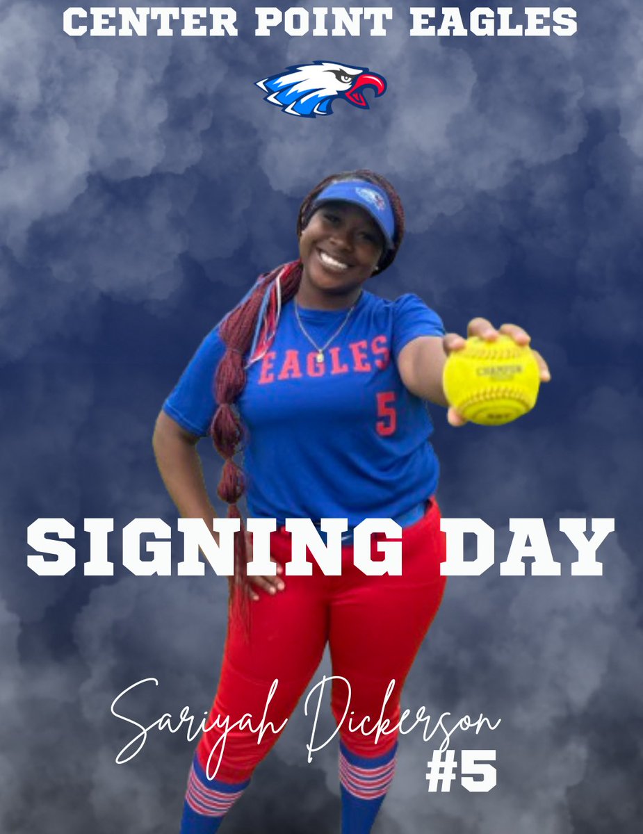 It’s Signing Day!!! 🏈🥎 

📆 Thursday, May 15th
⏰ 11:30am
📍Center Point High School 
      1000 Eagle Drive 
      Center Point, AL 35215