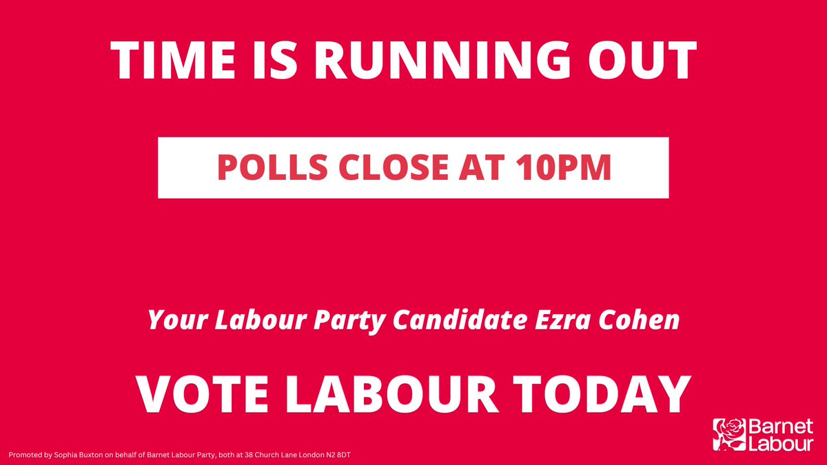 Time's running out to vote in Whetstone By-Election - polls close at 10pm!