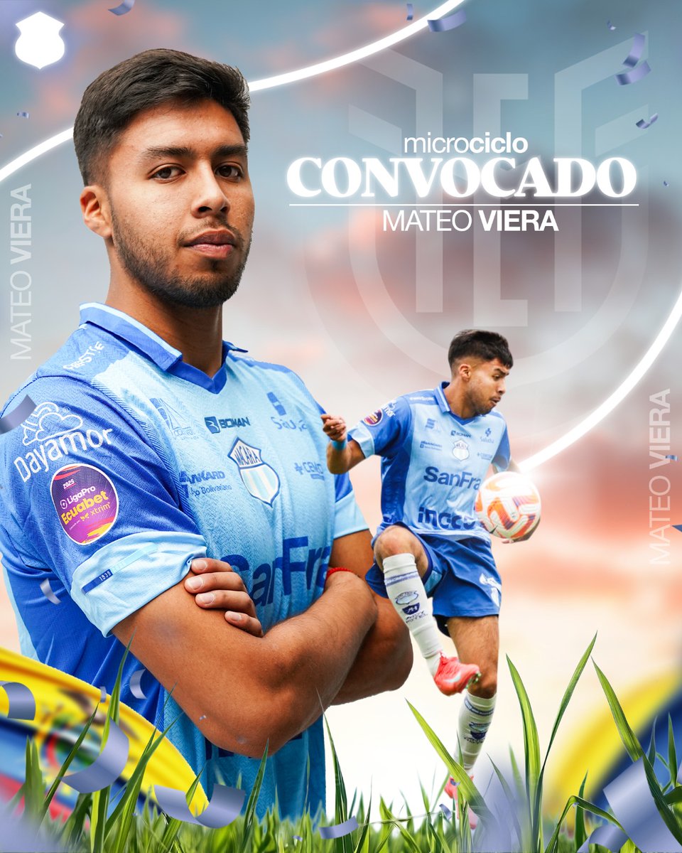 𝗢𝗿𝗴𝘂𝗹𝗹𝗼𝘀𝗮𝗺𝗲𝗻𝘁𝗲 𝗰𝗮𝗻𝘁𝗲𝗿𝗮𝗻𝗼 𝗰𝗲𝗹𝗲𝘀𝘁𝗲 🩵🇪🇨🔝

𝗙𝗲𝗹𝗶𝗰𝗶𝗱𝗮𝗱𝗲𝘀 𝗠𝗮𝘁𝗲𝗼 por un nuevo llamado a integrar la lista de convocados para el microciclo de la selección mayor en esta fechs FIFA 🇪🇨⚽💪🏼 

Éxitos, a darlo todo y dejar en alto nuestros
