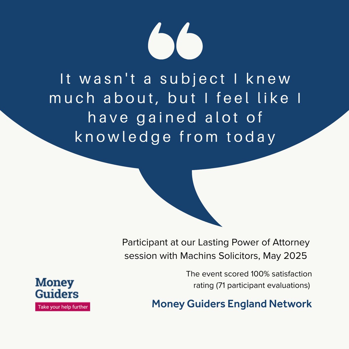 Money Guiders England (@moneyguiderseng) on Twitter photo Huge thanks to Radha Chauhan of <a href="/MachinsLaw/">Machins Solicitors</a> for such a thoughtful and comprehensive seminar for money guiders today on Lasting Power of Attorney. Participants gave a 100% satisfaction rating on the event. Huge thanks to Radha Chauhan of <a href="/MachinsLaw/">Machins Solicitors</a> for such a thoughtful and comprehensive seminar for money guiders today on Lasting Power of Attorney. Participants gave a 100% satisfaction rating on the event.
