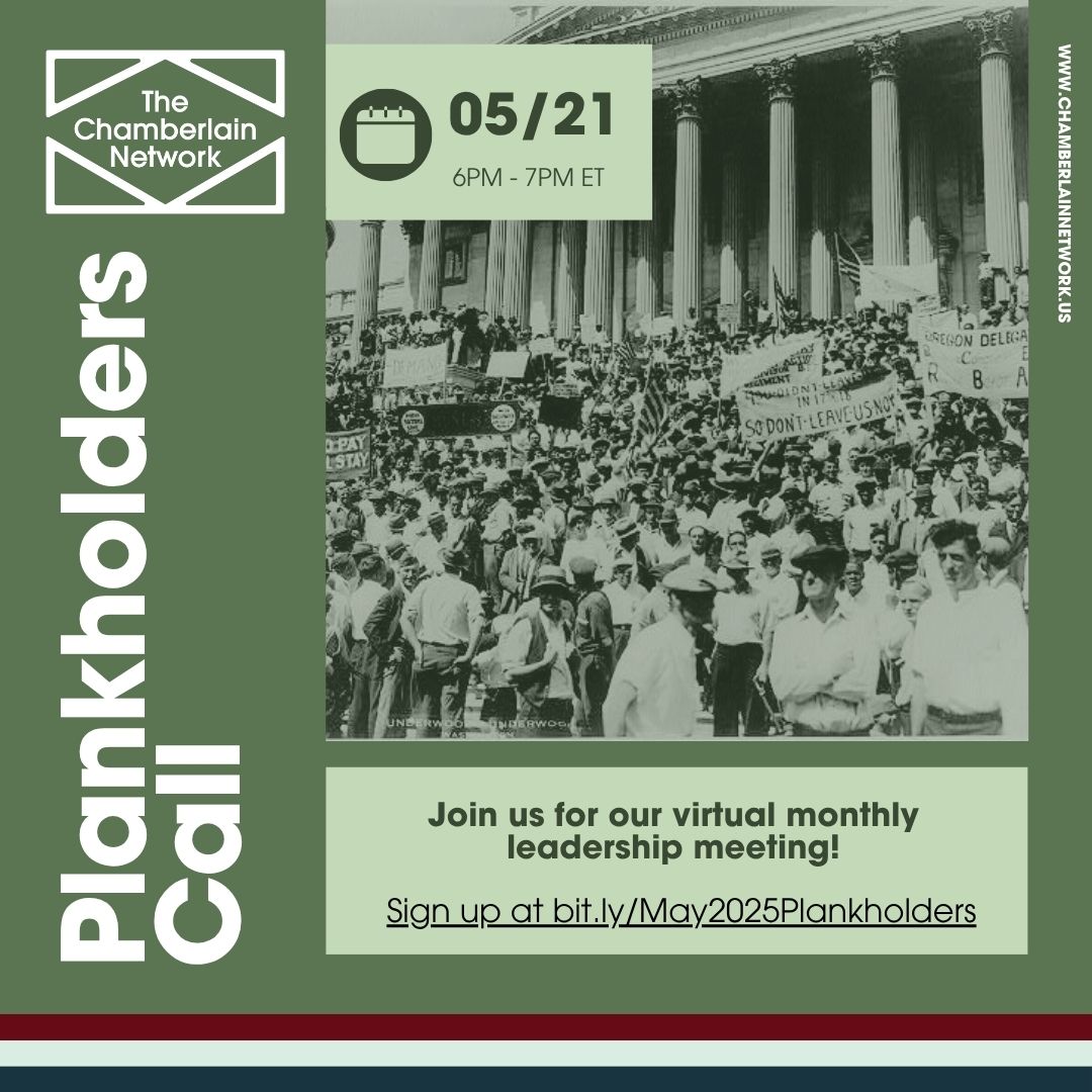ChamberlainVets's tweet image. Veterans &amp;amp; democracy defenders: join our planning call next week (5/21) at 6PM ET. Learn how to plug into The Chamberlain Network and organize for impact: bit.ly/May2025Plankho… 
#DemocracyDefense #VeteranLeadership