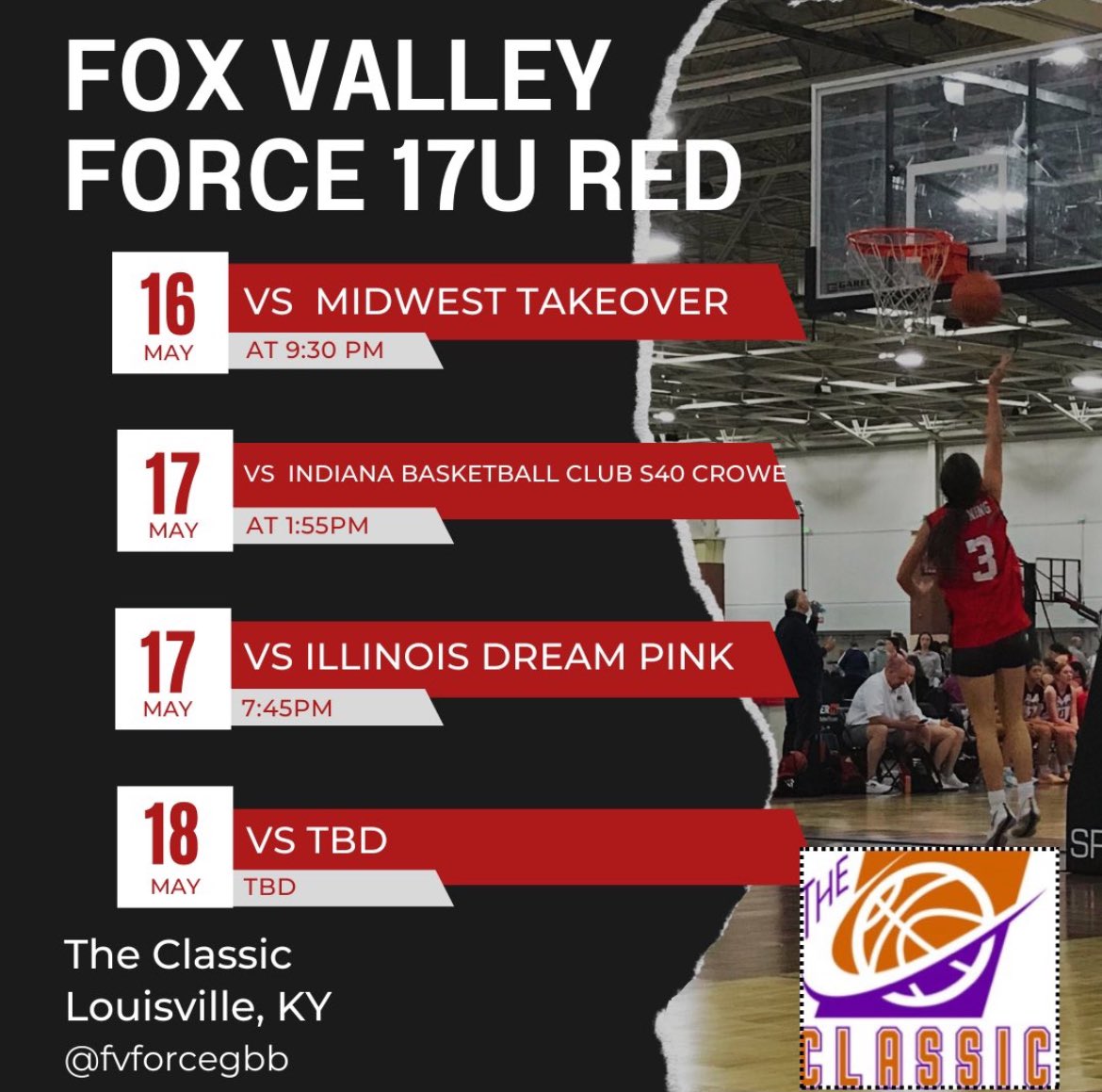 Games this weekend in Louisville for <a href="/SelectEventsBB/">Select Events Basketball</a> The classic! #31