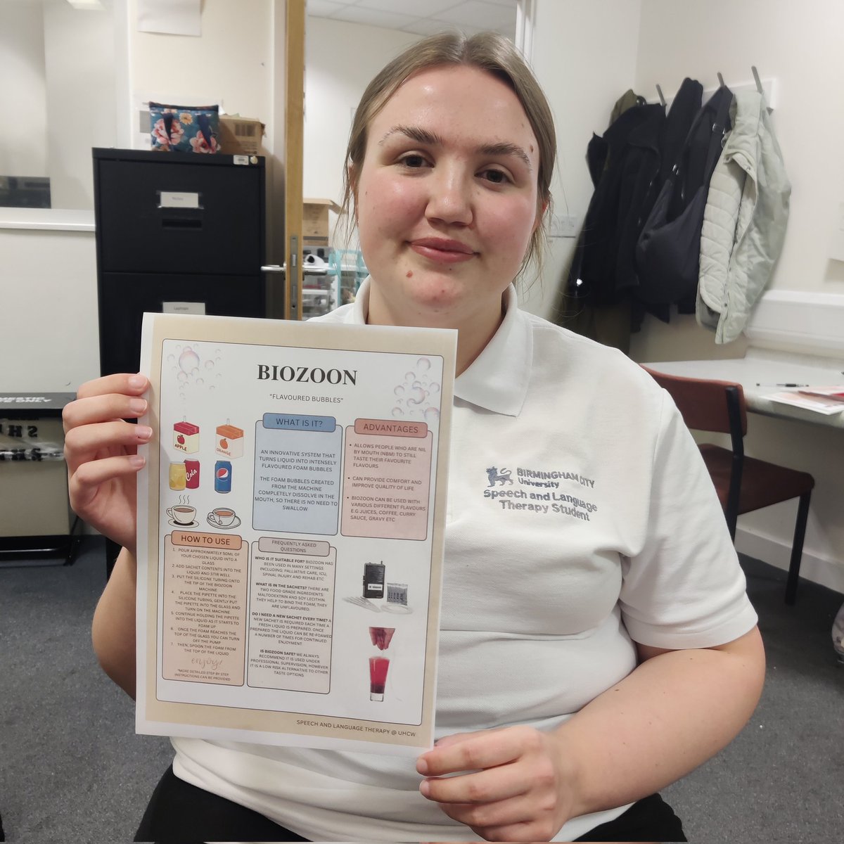 SLT @UHCW (@uhcw_slt) on Twitter photo Another busy critical care day for <a href="/ldunkley04/">Lilly Dunkley</a> <a href="/SLTatBCU/">SLT at BCU</a> student. She's created a brilliant information poster for staff, patients & families all about Biozoon. Lilly has been involved in training critical care staff on how to use <a href="/biozoon/">biozoon</a> as part of a trust wide initiative and Another busy critical care day for <a href="/ldunkley04/">Lilly Dunkley</a> <a href="/SLTatBCU/">SLT at BCU</a> student. She's created a brilliant information poster for staff, patients & families all about Biozoon. Lilly has been involved in training critical care staff on how to use <a href="/biozoon/">biozoon</a> as part of a trust wide initiative and