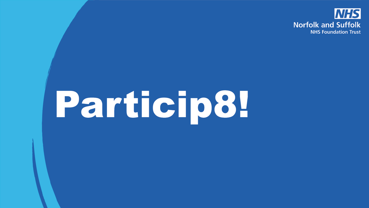 Particip8! are a group of people with a personal interest in mental health for young people and a passion for improving mental health services.

If you'd like to join the group and help improve services for young people, head to the 'Particip8!' section ow.ly/IhtA50UWKUN