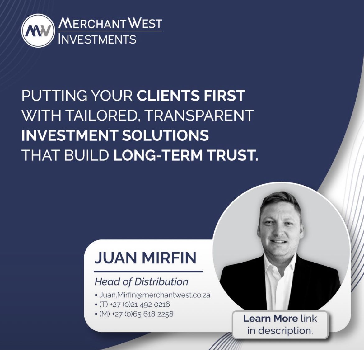 At MWI, your clients’ goals are our priority. Our client-first approach delivers tailored, transparent asset management that supports sustainable growth—for them and for you.

Learn more: merchantwest.co.za/investments/in…
