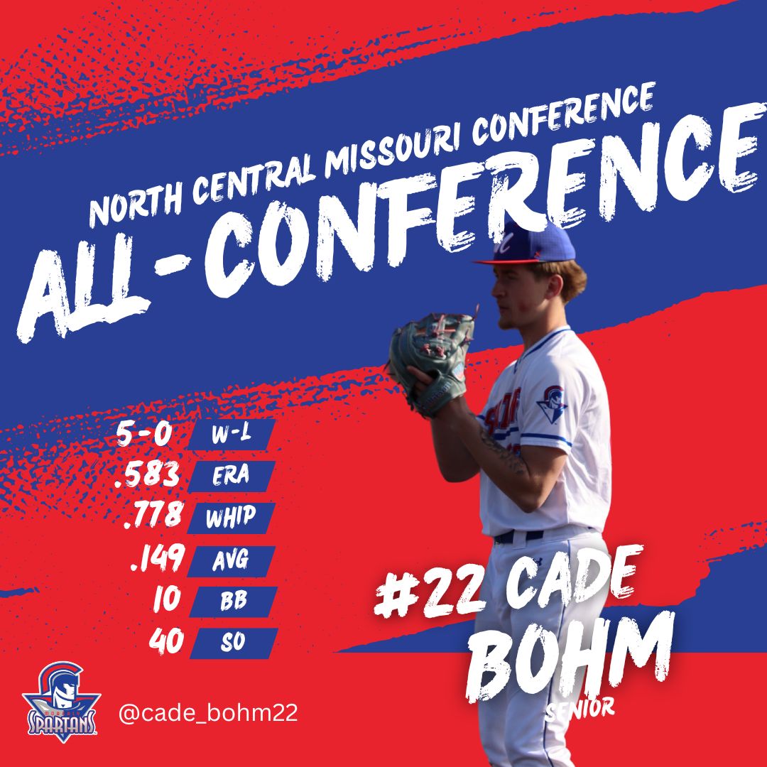 Congratulations to <a href="/cade_bohm22/">Cade Bohm</a> and <a href="/Mitchell_K_B25/">Mitchell Bruce</a> on earning All-NCMC honors as a pitcher!