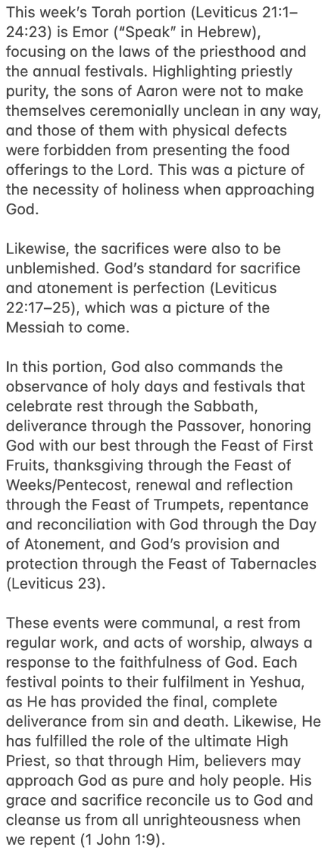 ChosenPeopleUSA's tweet photo. Check out our thoughts on this week's Torah portion!
#ChosenPeople #Torah #devotional #Messianic #Parashah #Parashat #Bible #Genesis #Emor https://t.co/ykmCvVyR1m