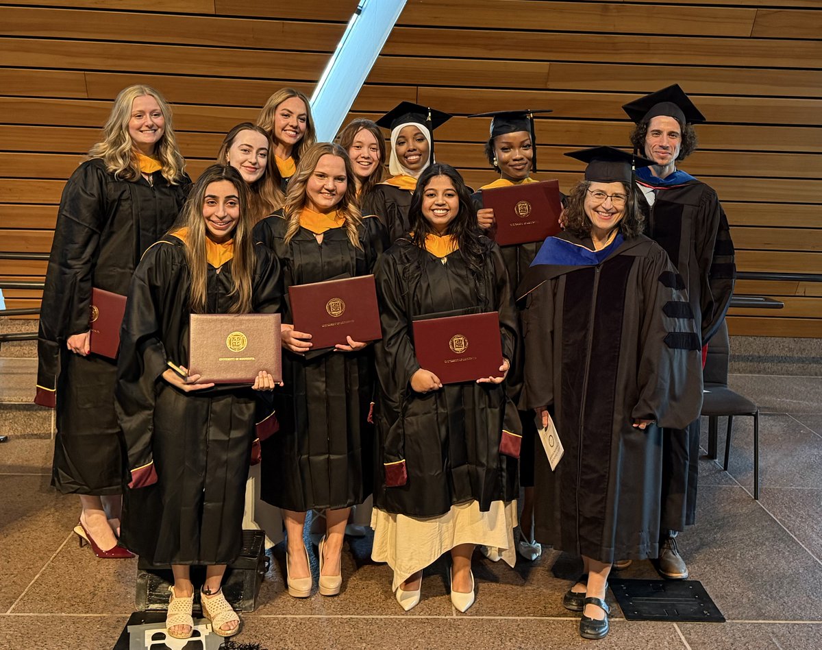 The first graduates from our new Physiology Master's program.  We are very proud!
