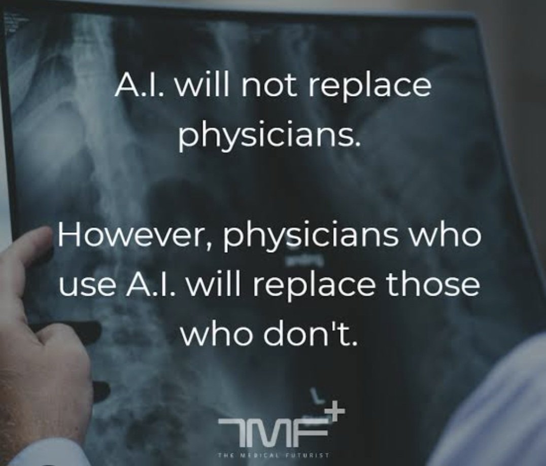 ParveenYograj's tweet image. AI IN MEDICINE: COMPLEMENTARY, NOT A REPLACEMENT FOR DOCTORS
#ArtificialIntelligence (AI) is transforming modern #healthcare with remarkable speed, but it is vital to understand that #AI is a powerful complement, not a replacement, for #Doctors. The essence of medical practice…