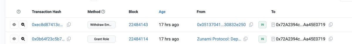 admin pk compromised or insider job?

admin grants priviledged role to theft
theft then "withdraw stuck tokens"

theft: etherscan.io/address/0x0513…