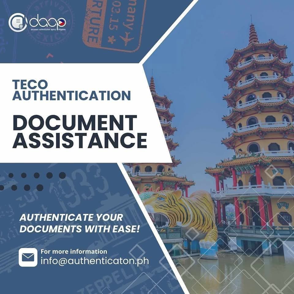 authenticate_PH's tweet image. Need help with TECO document authentication?  Whether it&apos;s for work, studies, or travel, #DAAP got you covered! Let&apos;s make the process smooth and hassle-free. Reach out for assistance today!