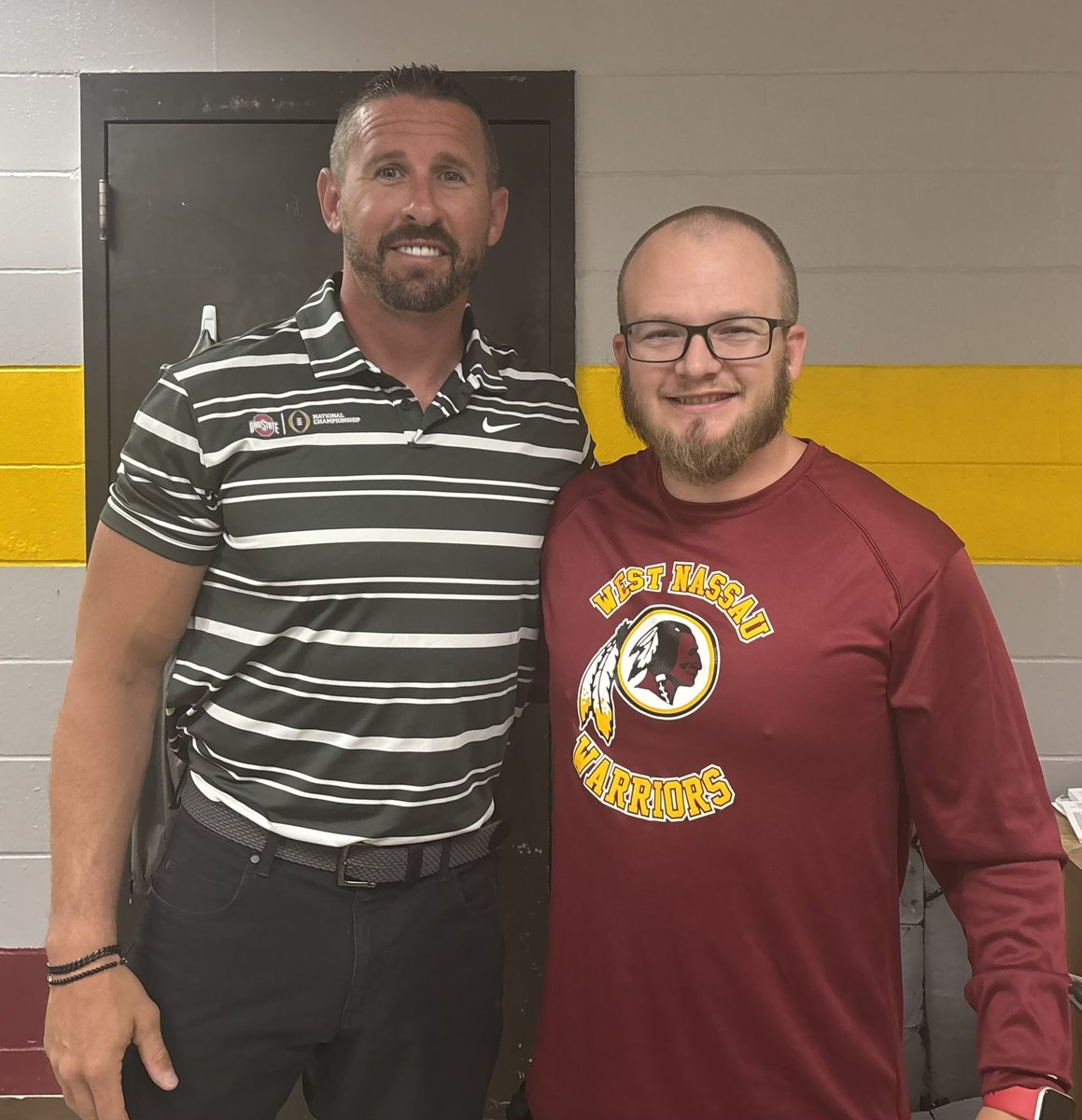 WNHSfootball (@wnhswarriorfb) on Twitter photo Appreciate Ohio State and <a href="/brianhartline/">Brian Hartline</a> for stopping by and checking out the Warriors!
#BNB #WeTheWest Appreciate Ohio State and <a href="/brianhartline/">Brian Hartline</a> for stopping by and checking out the Warriors!
#BNB #WeTheWest