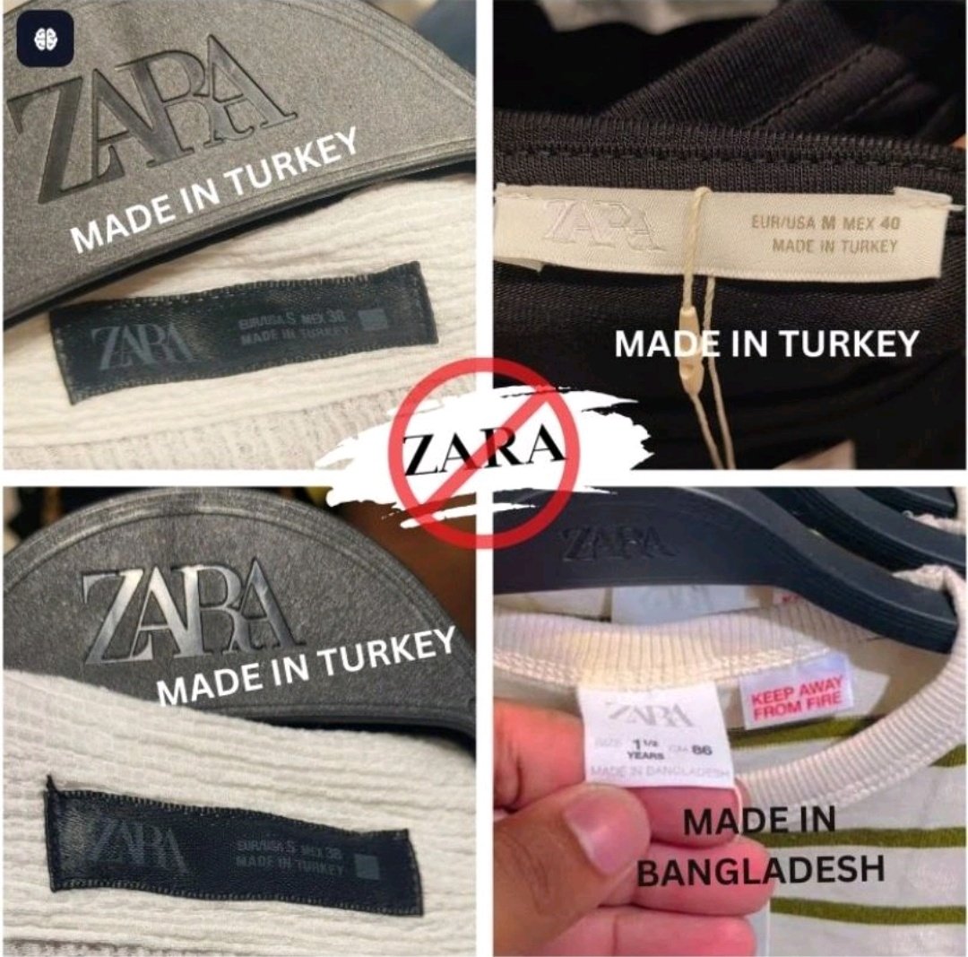 Boycott ZARA, as maxiMum material available at any ZARA store is from Turkey or Bangladesh and. All these Countries are not to be promoted anymore in India due to their Anti India Acts.