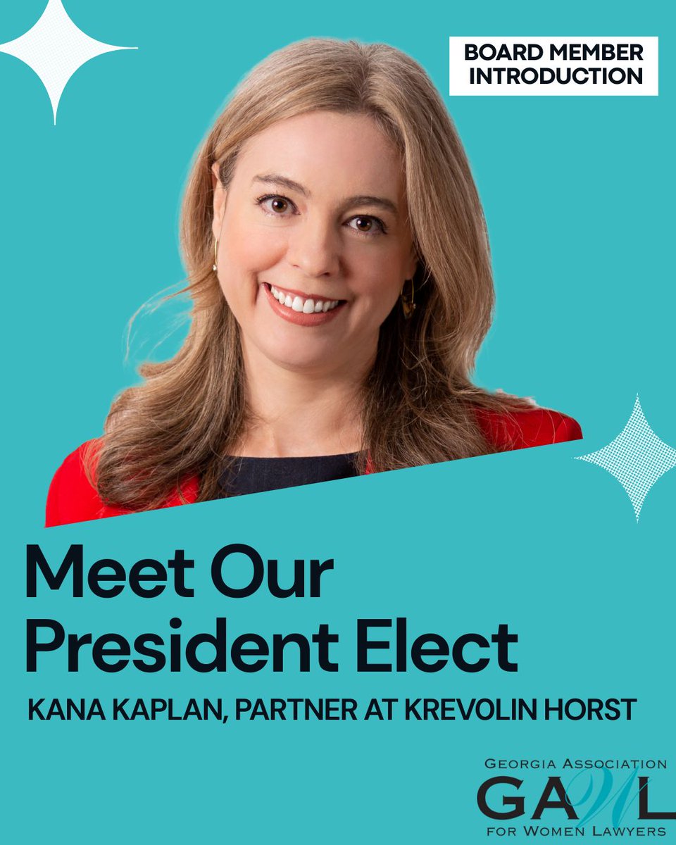 Meet Kana, the newly sworn-in President-Elect GAWL.

Kana is a dynamic litigator known for her strategic insight, practical problem-solving, and unwavering advocacy. 

Let’s celebrate Kana’s leadership and her commitment to lifting up women in law.