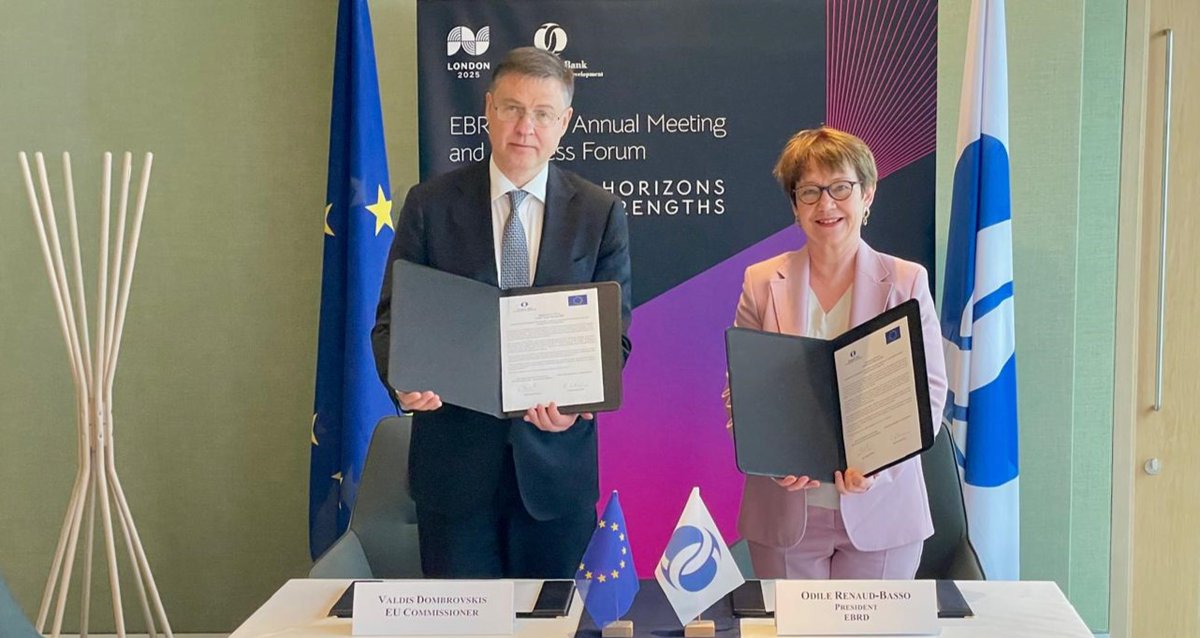 The EBRD (@ebrd) on Twitter photo At #EBRDam, <a href="/OdileRenaud/">Odile Renaud-Basso</a> and <a href="/VDombrovskis/">Valdis Dombrovskis</a> announced that we are stepping up our support for MSMEs in Central Asia and Mongolia with €25 million in #EFSD+ guarantees.
<a href="/EU_Partnerships/">EU International Partnerships 🇪🇺</a>
ebrd.com/home/news-and-… At #EBRDam, <a href="/OdileRenaud/">Odile Renaud-Basso</a> and <a href="/VDombrovskis/">Valdis Dombrovskis</a> announced that we are stepping up our support for MSMEs in Central Asia and Mongolia with €25 million in #EFSD+ guarantees.
<a href="/EU_Partnerships/">EU International Partnerships 🇪🇺</a>
ebrd.com/home/news-and-…