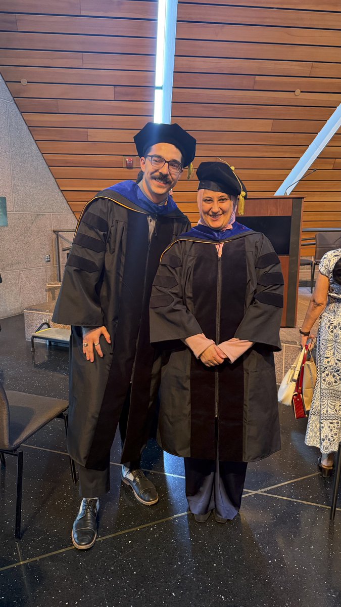 Two of our recent PhD graduates, JP Pallais and Houda Cohen at the Medical School and CBS commencement on Monday eve.  We love our graduate students! #UMNproud  I #UMNMedicalSchool
