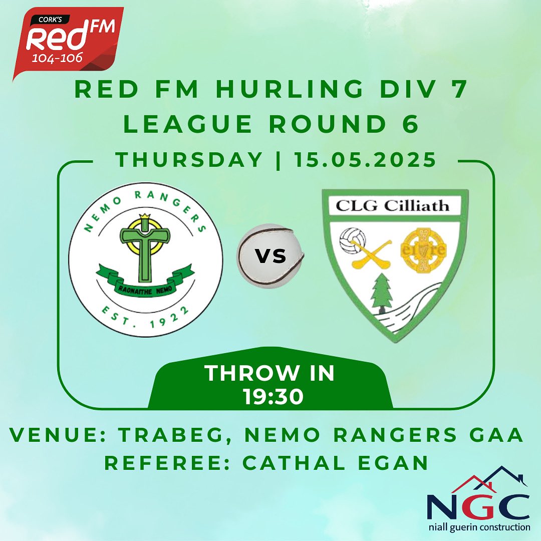Killeagh GAA (@killeaghgaa) on Twitter photo 6th Round of Junior League tonight, best of luck to the lads as they take on <a href="/NemoRangersGAA/">NemoRangersGAA</a> in Nemo, throw in at 7:30pm. #cilliathabú 🟩 6th Round of Junior League tonight, best of luck to the lads as they take on <a href="/NemoRangersGAA/">NemoRangersGAA</a> in Nemo, throw in at 7:30pm. #cilliathabú 🟩