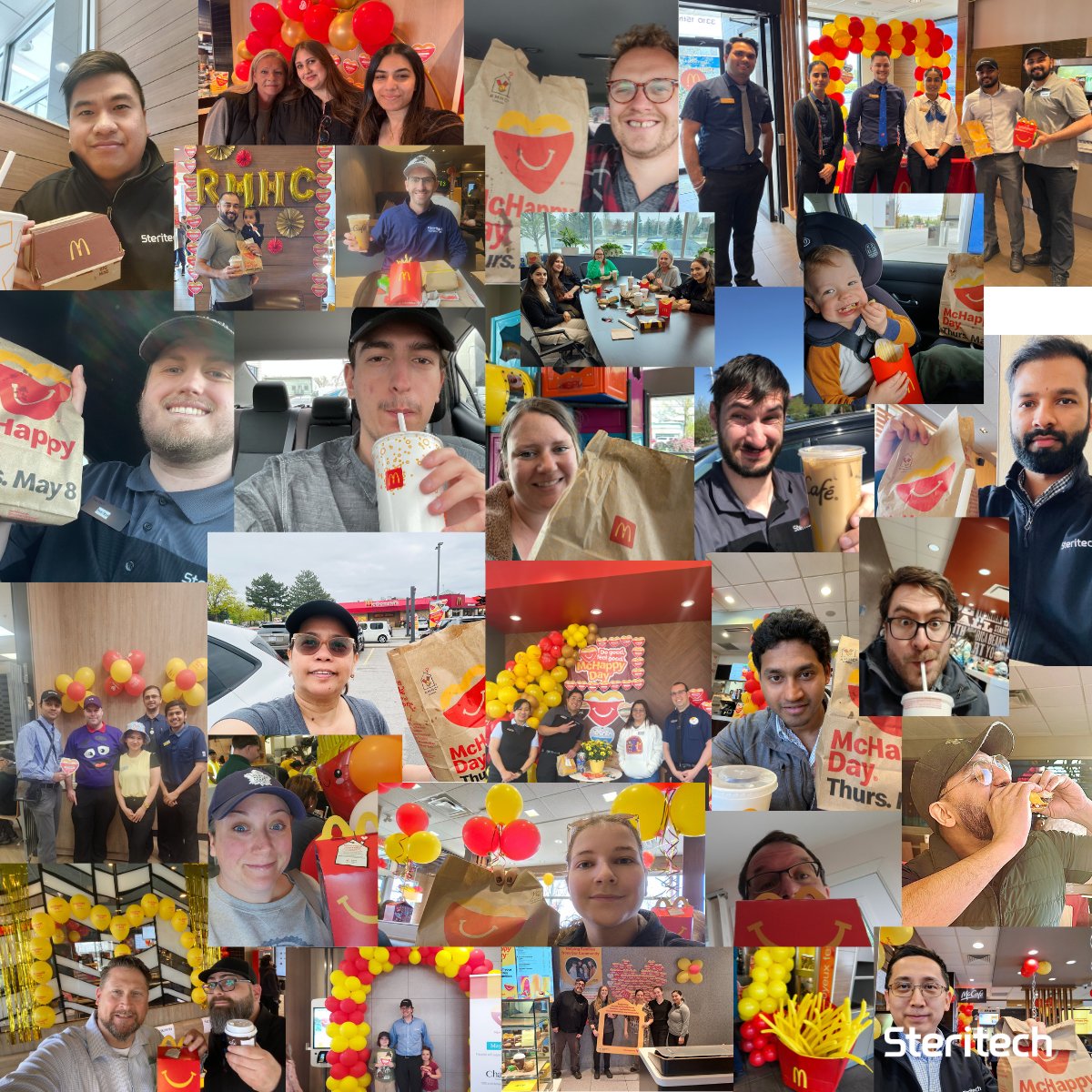 Big smiles, big hearts, and Big Macs! 🍟❤️ Recently, our Steritech team participated in McHappy Day at the local McDonald's locations, to support Ronald McDonald House Charities and families in need across the world. #SteritechConnects
