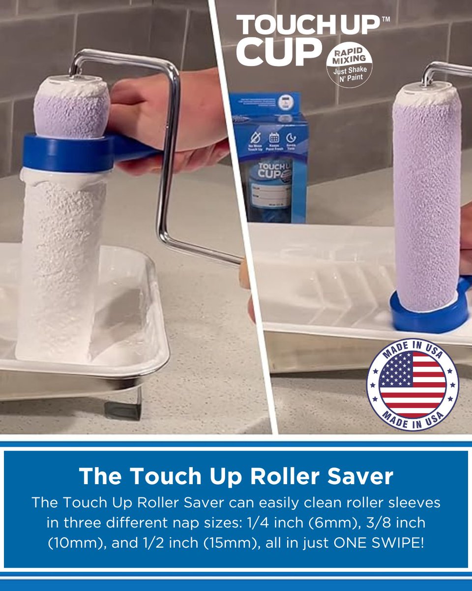 Maximize your paint and money with the Touch Up Roller Saver! Stop wasting paint and reduce the need for new rollers. It’s a must-have for savvy DIYers looking to stretch every dollar and drop of paint.

Get your Touch Up Roller Saver today!
touchupcup.com