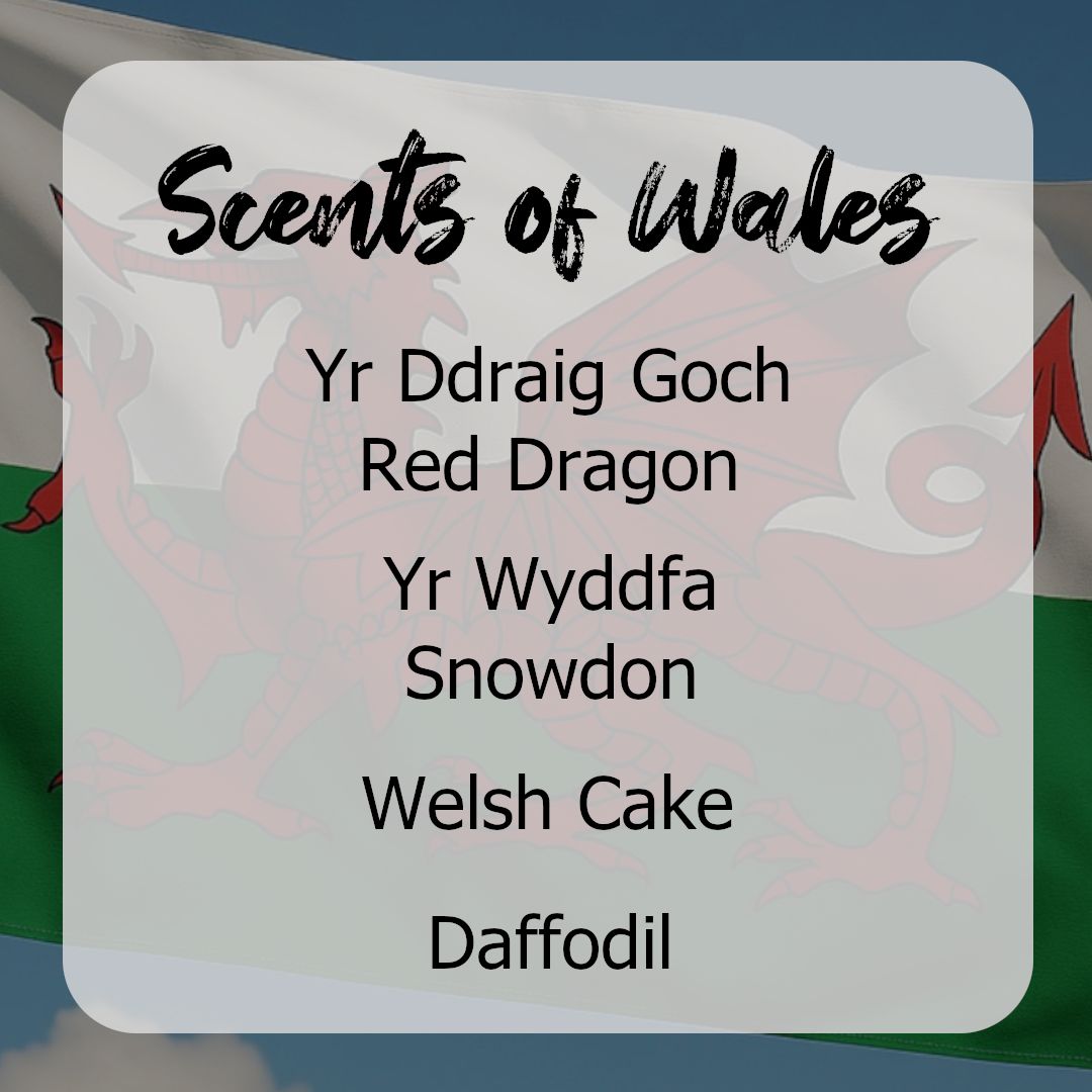 Our 'Scents of #Wales' wax melt collection takes you on a scent-sational journey around Wales.  Y Ddraig Goch / #Welsh Dragon, Welsh Cake and Daffodil, plus new for 2025 we have Yr Wyddfa / Snowdon a beautifully refreshing and delicate floral scent. 

RhiWax.co.uk