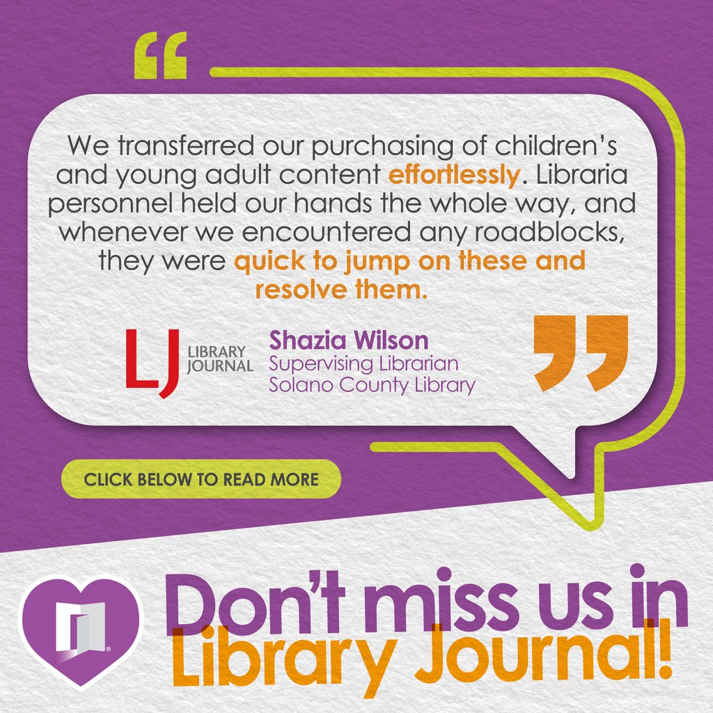 GoLibraria's tweet image. Still thinking about delays? So are we—because your shelves shouldn’t have to wait. Read our Library Journal Article to see how we are helping libraries across the country!

📖 Read the article here:
libraryjournal.com/story/librarie…⁠
⁠
#libraryjournal #bookvendor @LibraryJournal