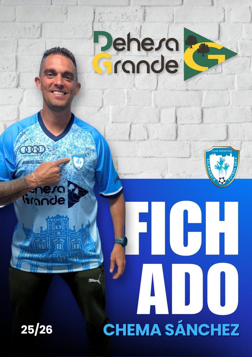 ✍️FICHAJE|

Chema Sánchez dirigirá la próxima temporada a <a href="/DehesaGrande/">Coop Dehesa Grande</a> F.S.SALAMANCA .

El laureado entrenador salmantino aterriza en el equipo de su ciudad con mucha ilusión y ganas de impregnar su filosofía y metodología.

Bienvenido Chema, gracias por apostar por este