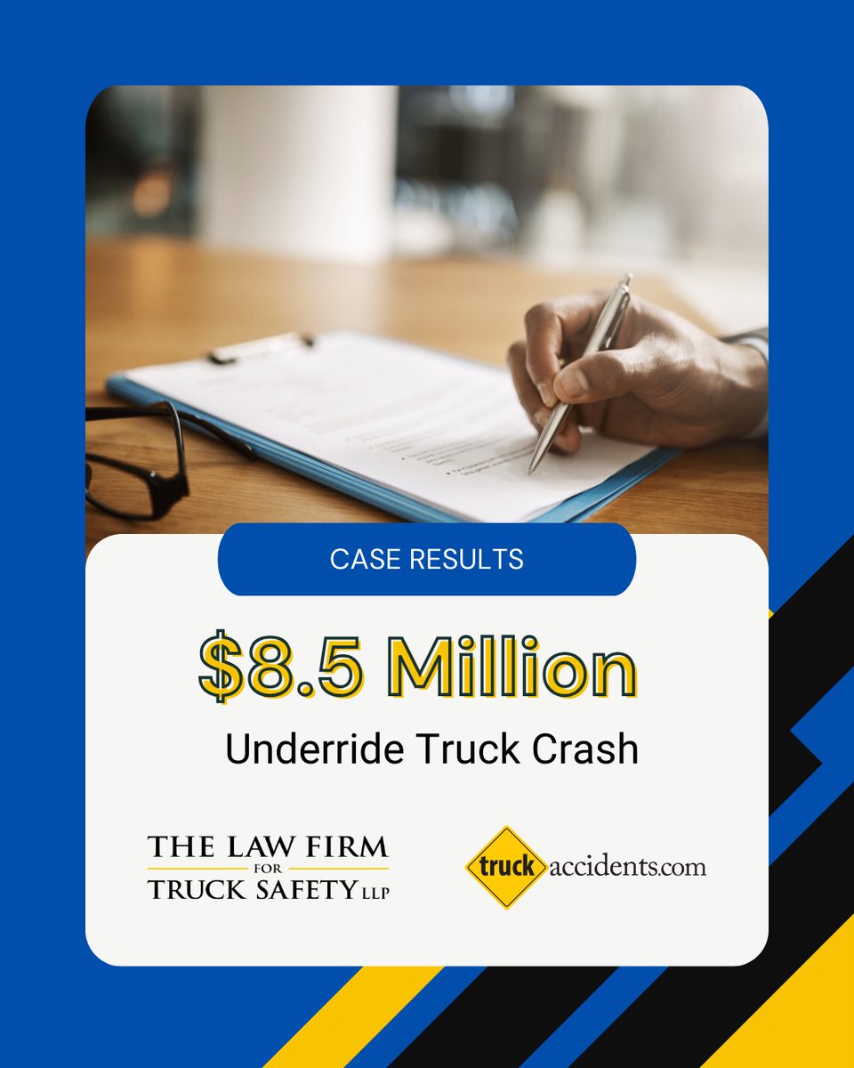 The Law Firm for Truck Safety won a historic $8.5 million verdict after a broadside truck crash. Pan-O-Gold was found over 70% at fault for the accident that killed two children. #TruckSafetyfirm #JusticeServed #RecordVerdict

okt.to/LpPa6n